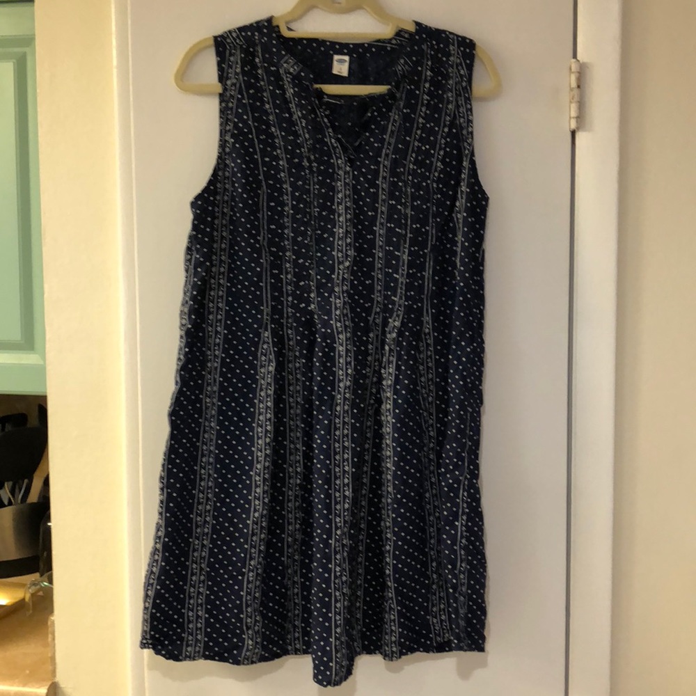 Sleeveless Pintuck Swing Dress - Old Navy